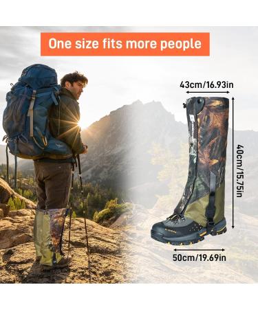 Aedcbaide Men's Gaiters - 900D Waterproof Oxford Raingaps with TPU Foot Belt | Ultra-Light Leg Protection for Snow Hiking & Outdoor Adventures - Buy Online on GoSupps.com