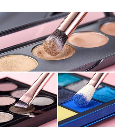 Jessup 15 Pcs Eye Makeup Brush Set - Black/Rose Gold | Best Cosmetic Eyeshadow Brushes for Stunning Makeup - Buy Online on GoSupps.com