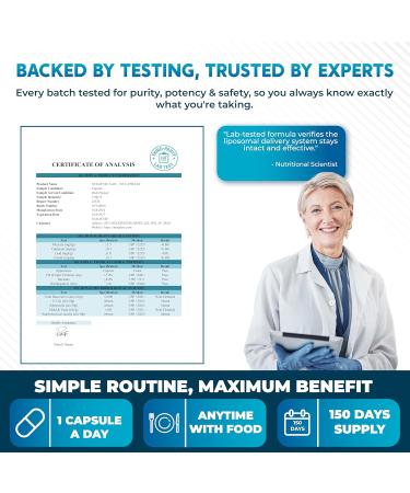 Liposomal NAD+ Trans-Resveratrol with Red Wine Milk Thistle Quercetin Fisetin - Healthy Aging Support - Made and Tested in The USA 150 count (pack of 1) - Buy Online on GoSupps.com