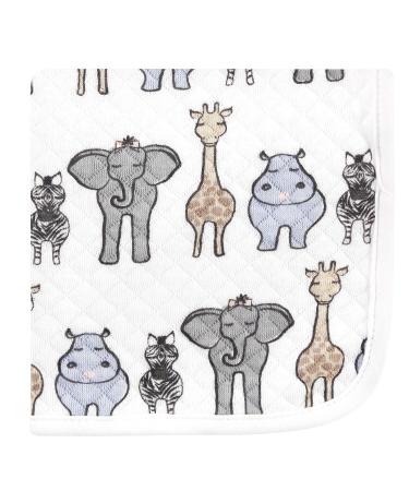 Hudson Baby Unisex Quilted Cotton Washcloths - Pink Safari - One Size - Buy Online on GoSupps.com