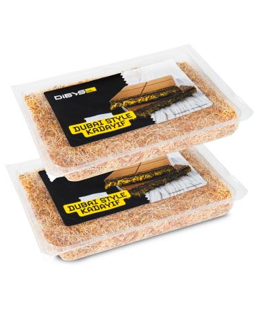 DIBYS Kadayif Fried 2x200g - Kadaif Angel Hair Food - Ideal for Dubai or Baklava Chocolate - Ready to Use Kataifi - Kadaif Dough fo