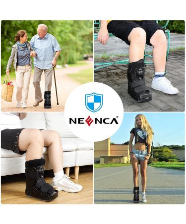 NEENCA Medical Inflatable Walking Boot  Air Cam Walker Fracture Boot  Orthopedic Boot for Ankle Foot Pain Recovery Sprained Ankle  Stress Fracture Broken Foot Achilles Tendonitis. Short Version-USA042 Medium Short - Buy Online on GoSupps.com