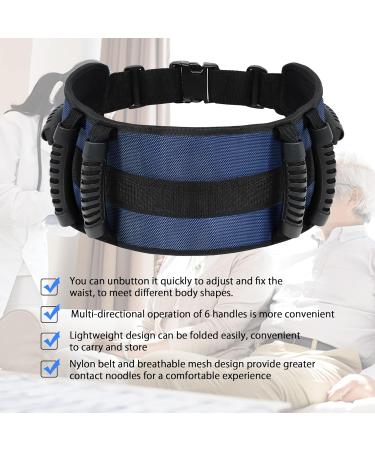 Shop Lotchen Transfer Gang Belts for Elderly 6-Handle Mobility Aid for Safe Walking & Support | Dark Blue - Buy Online on GoSupps.com