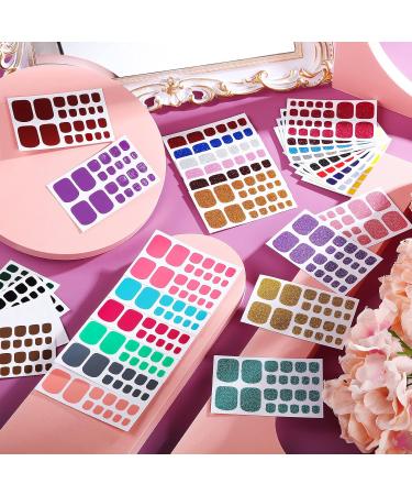 704 Pieces Toenail Polish Stickers - Self-Adhesive Full Cover Decals with Nail Files for Women & Girls - Classic Style - Buy Online on GoSupps.com