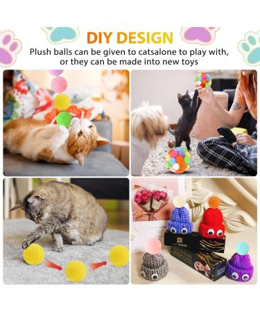 BGTLJKD 100-Piece Interactive Cat Toy Balls - Plush Noiseless Balls for Kittens & Cats | Perfect for Indoor Play & Training - Buy Online on GoSupps.com