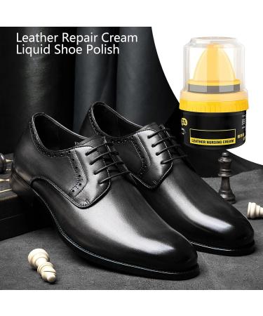 Leather Cream Shoe Polish Cream 3 Colors Shoe Polish Leather Repair Cream Shoe Polish Leather Repair Cream Liquid Shoe Care Shoe Cream With Sponge Applicator Intensive Leather Care And Nourishing black - Buy Online on GoSupps.com