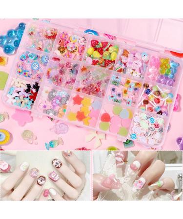 3D Candy Acrylic Nail Charms - Cute Gummy Bear Fruit Lollipop & Ice Cream Nail Art Accessories for DIY Crafts - Buy Online on GoSupps.com