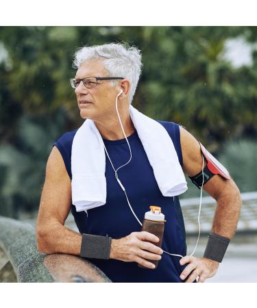 Mand Joint Bag 2er Set - Versatile Welding Tape & Wrist Bands with Zip Pocket for Running Jogging Walking Biking & Yoga - Dark Gray - Buy Online on GoSupps.com