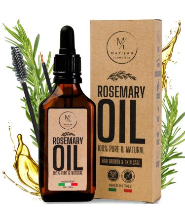 Rosemary Oil for Hair Stimulates Growth and Prevents Hair Loss Rosemary Oil Nourishes Dry Scalp Thickens Eyebrows and Eyelashes Eliminates Itching Made in Italy