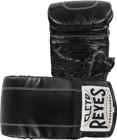 CLETO REYES Leather Boxing Bag Gloves - Black Medium