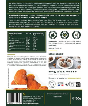 Organic Reishi Powder 150G | Slovenia | Immunity Relaxation Antioxidant | Top Quality - Buy Online on GoSupps.com