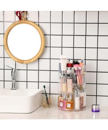 Cq Acrylic 360 Rotating Makeup Organizer | 4 Tier Adjustable Cosmetic Storage Display - Buy Online on GoSupps.com