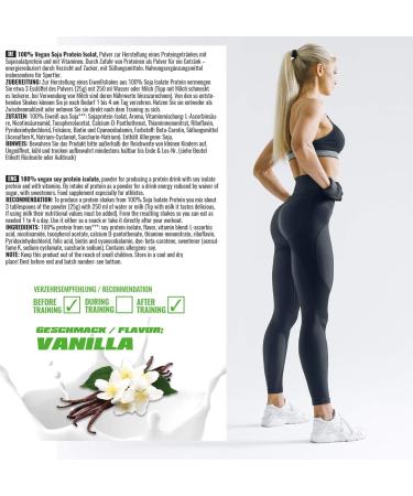 BWG Soy Isolate Protein Shake - 100% Vegan Lactose-Free Non-GMO 2500g Pure Soy Protein Powder - Vanilla Flavor - Buy Online on GoSupps.com
