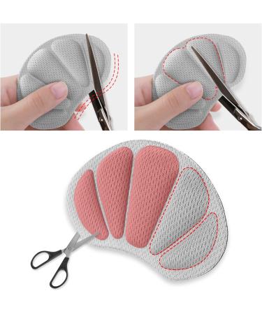 Sibba 2 Pair Heel Grips - Self-Adhesive Foot Cushions for Women/Men - Thick Shoe Inserts for Anti-Blister Protection - Grey - Buy Online on GoSupps.com