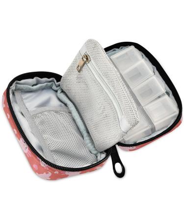 Buy Pfrewn 7-Day Pill Organizer Case - Cute Cartoon Axolotl Red Travel Pill Box | Portable Weekly Vitamin & Medicine Holder - Buy Online on GoSupps.com