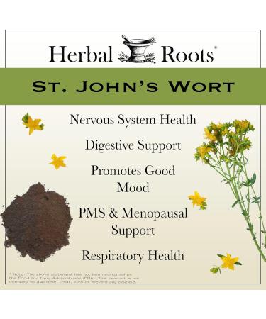 Herbal Roots Mood Duo Organic St. John's Wort and Ashwagandha Supplement Natural Mood Support Non-GMO - Buy Online on GoSupps.com