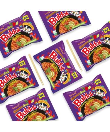 Samyang Habanero Lime Noodles 135g (Pack of 5) - Hot Chicken Flavor Spicy Ramen Buldak Multipack Snacks Instant Korean Food - Buy Online on GoSupps.com