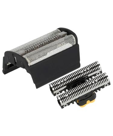vhbw combo pack shaving part compatible with Braun Flex Integral 5316 5410 5412 5414 electric shaver foil + knife block black
