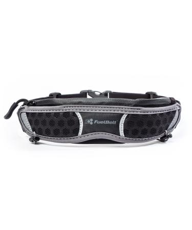 FuelBelt Helium Stretch Belt with Storage and Bib Locks One Size Black / Grey