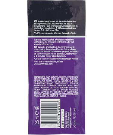 Guhl Ikebana John Frieda Wunderkur Deeply effective hair treatment Sachet 6pack 6 x 25 ml - Buy Online on GoSupps.com