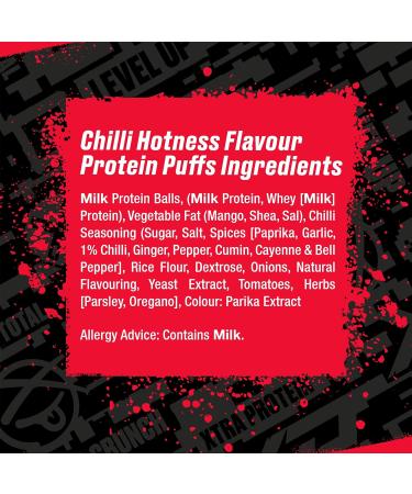 TOTAL XP Protein Crunch - Chilli Hotness 12 Pack: High Protein Snacks, Vegetarian, Low Carb, Keto Friendly, Gluten Free, Palm Oil Free - 13g Protein per Serving (12 x 24g) - Buy Online on GoSupps.com