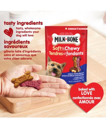 Milkbone Soft & Chewy Dog Treats Steak and Cheese Flavour 113 gram (Pack of 12) Steak & Cheese 113 g (Pack of 12) - Buy Online on GoSupps.com
