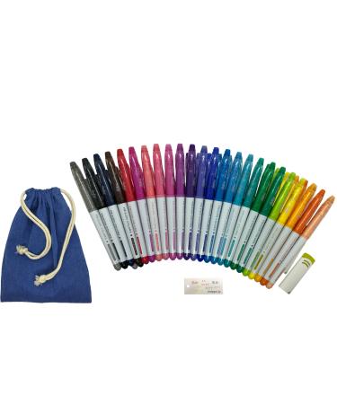 KTDY Pilot FriXion Colors Erasable Markers 24 Colors  Eraser set (24Colors with a pouch)  Black  Red  Blue  Green  Soft Light Pink  Baby Orange  Yellow  Violet  Brown  Gray  Pale Honey Forest Emerald Sky Cobalt Navy Lave...