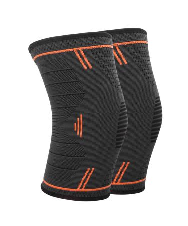 Knee Compression Sleeve Sport Knee Brace Allaround Protection for Man for Outdoor (Orange) Generic2tnouh0dyz-11 M Orange