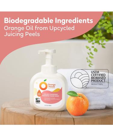 ORANGE HOUSE Color Changing Foaming Hand Soap Plant-Based Moisturizing Foam with Natural Orange Oil Gentle Formula 11.8 Fl Oz (1 Pack) - Buy Online on GoSupps.com