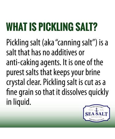 Caravel Gourmet Pickling & Canning Sea Salt - Fine Grain Non-Iodized Salt for Home Curing - Gluten Free, No Additives, Kosher - 1lb Pouch - Buy Online on GoSupps.com