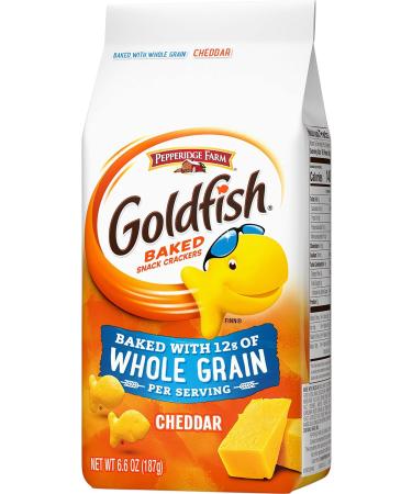 Pepperidge Farm Goldfish Cheddar Crackers Baked with Whole Grain 6.6 oz. Bag Cheddar Whole Grain - Buy Online on GoSupps.com