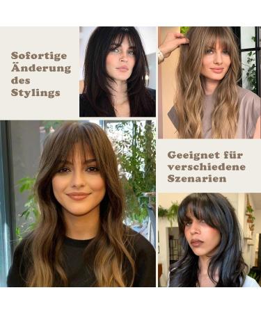 Zynery 4-Piece Clip-In Bangs & Pony Hair Extensions | Fake Bangs & Fringe for Women - Light Brown Dark Brown Black - Buy Online on GoSupps.com