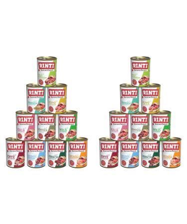 Rinti connoisseur 400g Mix |Guaranteed 10 varieties Mix - available as 10 20 or 30x 400g |Cereal -free dog food wet food (20 400g) 400 g (20 pack) 20