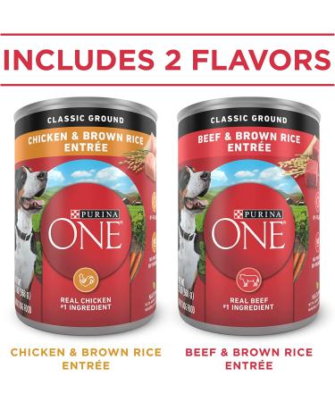 Purina ONE Dog Food 13oz Variety Pack - Pack of 6 | Balanced Nutrition for Dogs - Buy Online on GoSupps.com