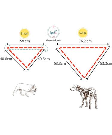 Buy Unique Style Paws Washable Cotton Dog Bandana | Triangle Neck Scarf for Small Medium & Large Dogs & Cats - 1 Pack - Buy Online on GoSupps.com