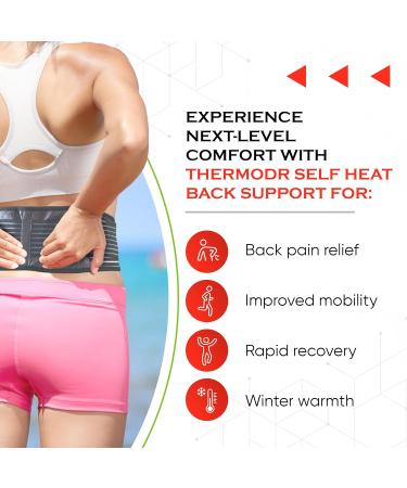 ThermoDR Self-Heating Back Support Belt with Infrared Technology, Tourmaline Gemstones & Magnets - Extra Lower Back Support for Men & Women - Buy Online on GoSupps.com