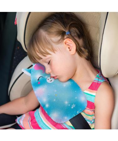 Unicorn Castle Seatbelt Pillow - Kids Car Seat Head Support & Strap Cover in Green - Buy Online on GoSupps.com