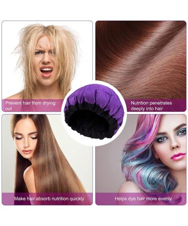 Deep Conditioning Heat Cap for Hair Styling and Treatment - Microwavable Steam Cap - Purple - 1 Count - Buy Online on GoSupps.com