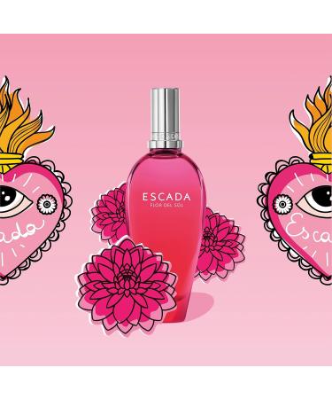 Escada Flor del Sol Eau de Toilette Women's Floral Perfume With Notes of Fresh Tequila Sunrise Accord Dahlia Blossom & Sandalwood Luxury Perfumes for Women Long Lasting Fragrance 3.3 Fl Oz (Pack of 1) - Buy Online on GoSupps.com