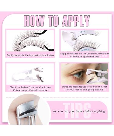 Buy Brown Magnetic Eyelashes - Natural Look Wispy Cat Eye Lashes with Applicator | No Glue 4 Magnets - Ruairie - Buy Online on GoSupps.com