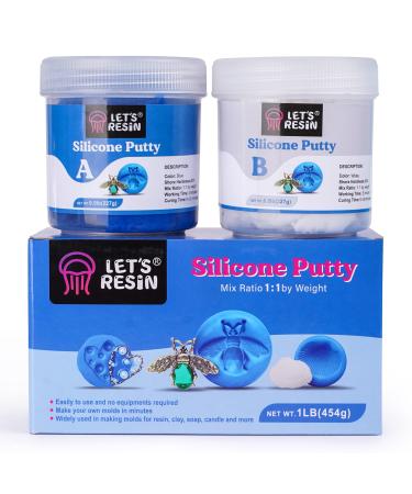 LET'S RESIN Silicone Putty,1LB/40A Silicone Mold Making Kit, Non-Toxic,Strong&Flexible, Easy 1:1 Mixing Ratio for Reusable Silicone Molds, Resin Molds, Soap - Buy Online on GoSupps.com