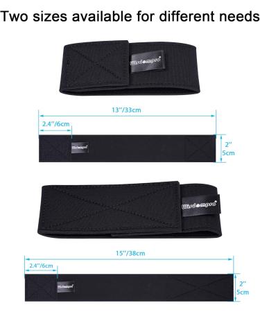 Buy WisdomPro Elastic Belt Band - 1 Pair 5cm x 33cm Adjustable Velcro Straps for Fishing Cycling & More | International Shipping - Buy Online on GoSupps.com