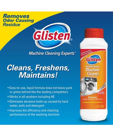 Glisten Washer Magic Machine Cleaner - 12oz, Removes Odors & Buildup, Safer Choice Winner | Front & Top Load Washers - Buy Online on GoSupps.com