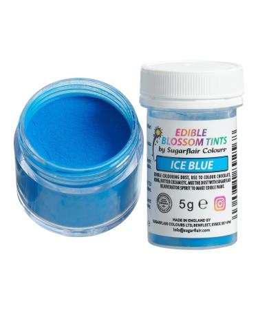 Sugarflair Ice Blue Food Colouring Powder Dust Use on Cake Surfaces Decorations or Colour Sugarpaste Fondant Icing Chocolate Buttercream Royal Icing Macarons and More! - 5g