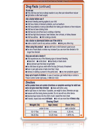 Motrin Infants Concentrated Drops - Berry Flavored Fever Reducer - 0.5 Oz (Pack of 2) - Buy Online on GoSupps.com