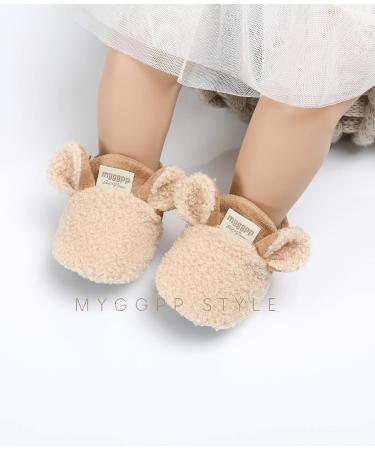 RVROVIC Baby Plush Winter Snow Boots - Bowknot Anti-Slip Infant Boots (Khaki) - 0-6 Months - Buy Online on GoSupps.com