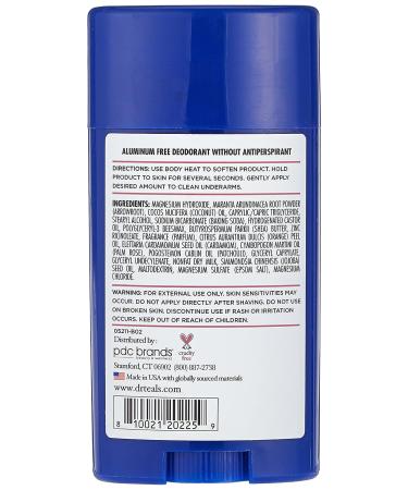 Dr. Teal's Rose & Milk Deodorant 2.65oz - Aluminum-Free - Buy Online on GoSupps.com