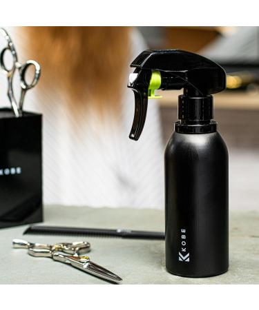 Kobe Black 160ml Aluminium Spray Bottle - Lightweight Hair Spray and Plant Mister - Ultra-Fine Mist Water Spray - Fine Mist Spray Bottle -Ideal for Hairdresser and Barber - Home or Professional Use - Buy Online on GoSupps.com