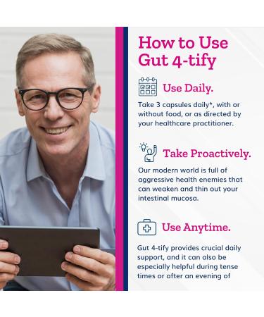 Just Thrive Gut 4-tify - Gut Health Supplements for Women and Men - Anti Bloat 90 Vegetable Capsules - Buy Online on GoSupps.com