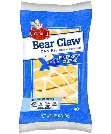 Cloverhill Danish Fruit Pastry Variety Pack - 12 Pack of Strawberry, Cherry, Blueberry & Apple Bear Claws - Buy Online on GoSupps.com